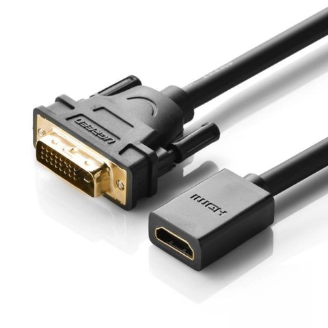 Adapter DVI do HDMI UGREEN 20118, 15cm (czarny) Adapter DVI do HDMI UGREEN 20118, 15cm (czarny)