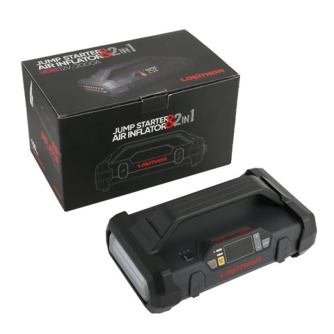 Urządzenie 4 w 1: Jump Starter / Rozrusznik / Booster 2000A + Powerbank 20000mAh + Kompresor + Latarka Lokithor JA301 Urządzenie 4 w 1: Jump Starter / Rozrusznik / Booster 2000A + Powerbank 20000mAh + Kompresor + Latarka Lokithor JA301