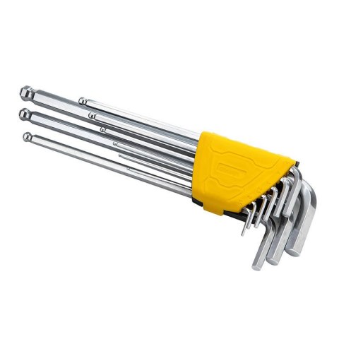 Zestaw kluczy imbusowych Deli Tools EDL3090, 1.5-10mm (srebrny) Zestaw kluczy imbusowych Deli Tools EDL3090, 1.5-10mm (srebrny)