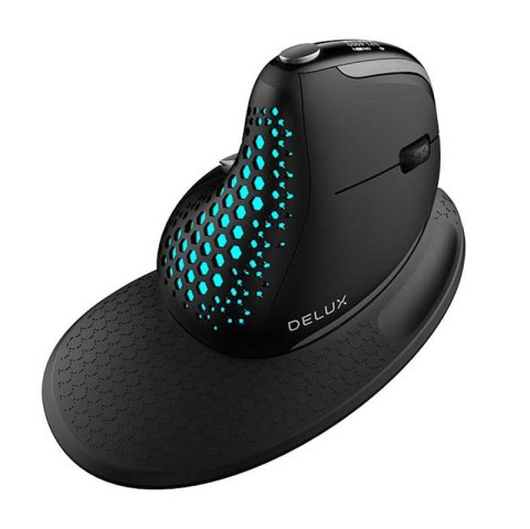 Bezprzewodowa mysz pionowa Delux M618XSD BT+2.4G RGB Bezprzewodowa mysz pionowa Delux M618XSD BT+2.4G RGB