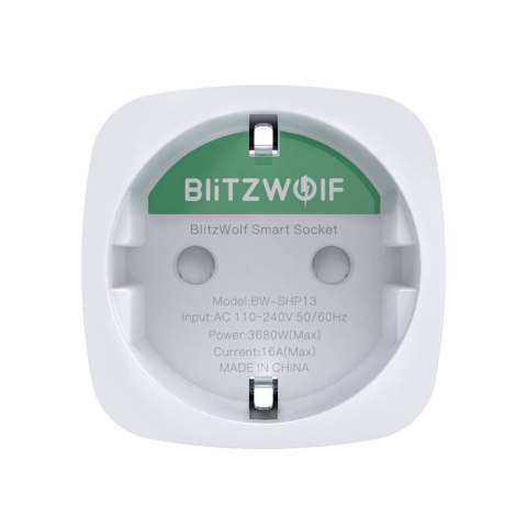 Inteligentne gniazdko ZigBee Blitzwolf BW-SHP13, 3680W Inteligentne gniazdko ZigBee Blitzwolf BW-SHP13, 3680W