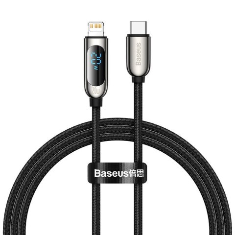 Kabel USB-C do Lightning Baseus Display, PD, 20W, 1m (czarny) Kabel USB-C do Lightning Baseus Display, PD, 20W, 1m (czarny)