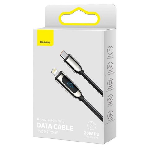 Kabel USB-C do Lightning Baseus Display, PD, 20W, 1m (czarny) Kabel USB-C do Lightning Baseus Display, PD, 20W, 1m (czarny)