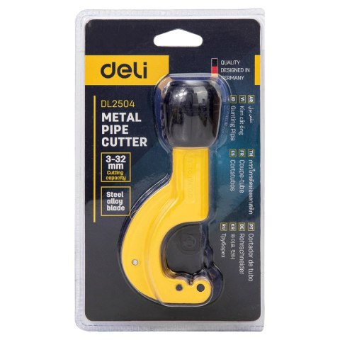 Obcinak do rur metalowych Deli Tools EDL2504, 32mm (zółty) Obcinak do rur metalowych Deli Tools EDL2504, 32mm (zółty)