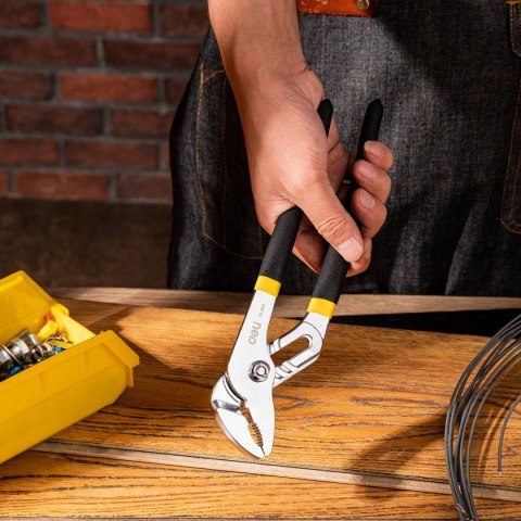 Szczypce nastawne Deli Tools EDL2610, 10" (czarne) Szczypce nastawne Deli Tools EDL2610, 10" (czarne)
