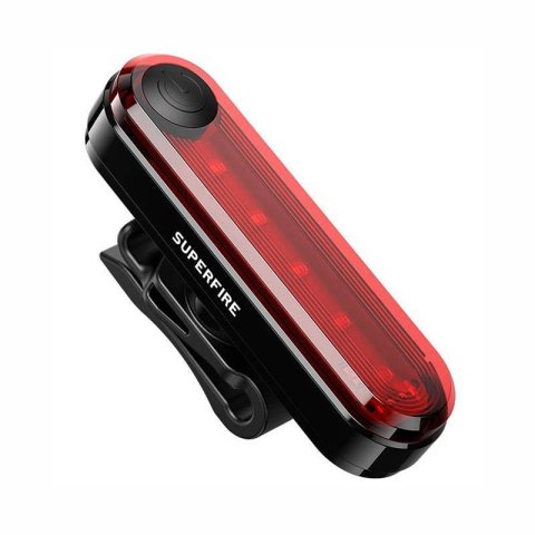 Tylna lampka rowerowa Superfire BTL01, USB, 230mAh Tylna lampka rowerowa Superfire BTL01, USB, 230mAh