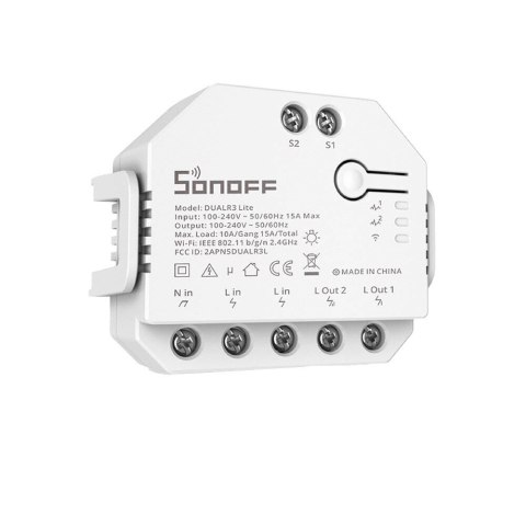 Inteligentny przełącznik WiFi Sonoff Dual R3 Lite Inteligentny przełącznik WiFi Sonoff Dual R3 Lite