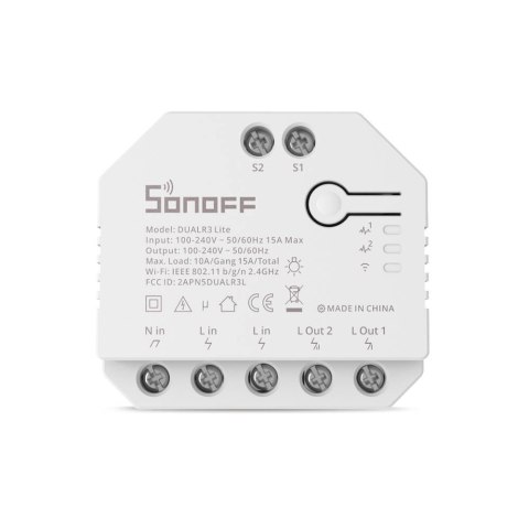 Inteligentny przełącznik WiFi Sonoff Dual R3 Lite Inteligentny przełącznik WiFi Sonoff Dual R3 Lite