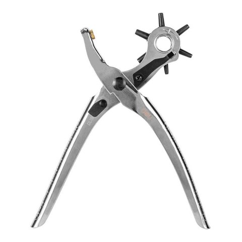 Szczypce obrotowe do otworów Deli Tools EDL1919C, 9" (srebrne)