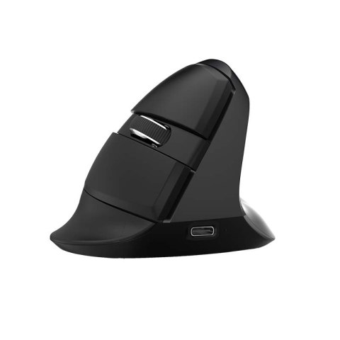 Bezprzewodowa mysz pionowa Delux M618Mini BT+2.4G RGB 4000DPI (szara) Bezprzewodowa mysz pionowa Delux M618Mini BT+2.4G RGB 4000DPI (szara)