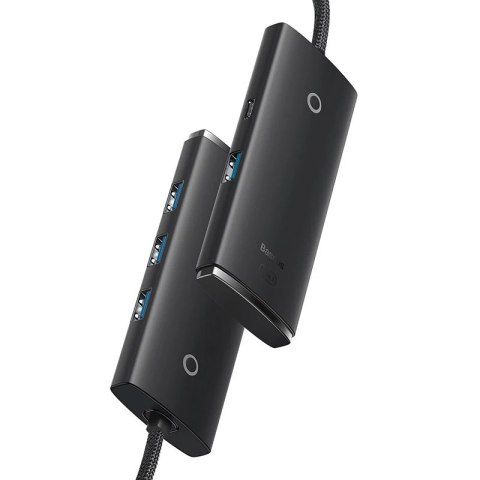 Hub 4w1 Baseus Lite Series USB-C do 4x USB 3.0 + USB-C, 2m (czarny) Hub 4w1 Baseus Lite Series USB-C do 4x USB 3.0 + USB-C, 2m (czarny)