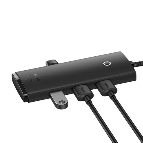 Hub 4w1 Baseus Lite Series USB-C do 4x USB 3.0 + USB-C, 2m (czarny) Hub 4w1 Baseus Lite Series USB-C do 4x USB 3.0 + USB-C, 2m (czarny)