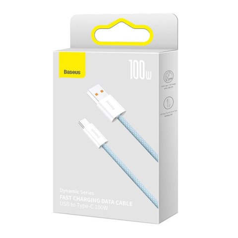 Kabel USB do USB-C Baseus Dynamic Series, 100W, 1m (niebieski) Kabel USB do USB-C Baseus Dynamic Series, 100W, 1m (niebieski)