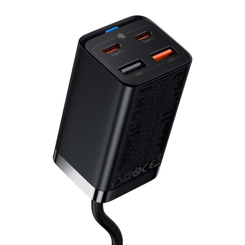 Ładowarka sieciowa Baseus GaN3 Pro, 2x USB-C, 2x USB, 65W (czarna) Ładowarka sieciowa Baseus GaN3 Pro, 2x USB-C, 2x USB, 65W (czarna)