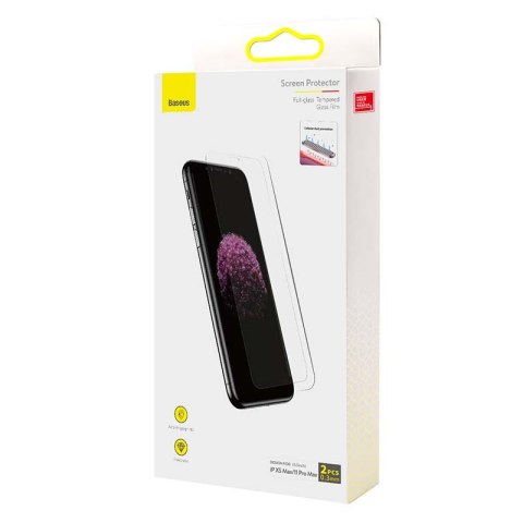Szkło hartowane 0.3mm Baseus do iPhone XS Max / 11 Pro Max (2szt.) Szkło hartowane 0.3mm Baseus do iPhone XS Max / 11 Pro Max (2szt.)