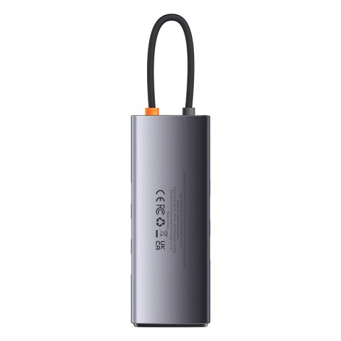 Hub 7w1 Baseus Metal Gleam Series, USB-C do 3x USB 3.0 + 2x HDMI + USB-C PD + Ethernet RJ45