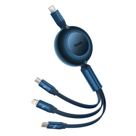 Kabel USB-C 3w1 Baseus Bright Mirror 4, micro USB / Lightning / USB-C, 100W / 3.5A, 1.1m (niebieski) Kabel USB-C 3w1 Baseus Bright Mirror 4, micro USB / Lightning / USB-C, 100W / 3.5A, 1.1m (niebieski)