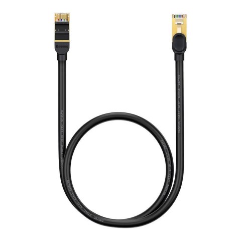 Kabel sieciowy Baseus Ethernet RJ45, 10Gbps, 0,5m (czarny) Kabel sieciowy Baseus Ethernet RJ45, 10Gbps, 0,5m (czarny)