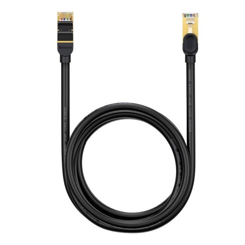 Kabel sieciowy Baseus Ethernet RJ45, 10Gbps, 2m (czarny) Kabel sieciowy Baseus Ethernet RJ45, 10Gbps, 2m (czarny)