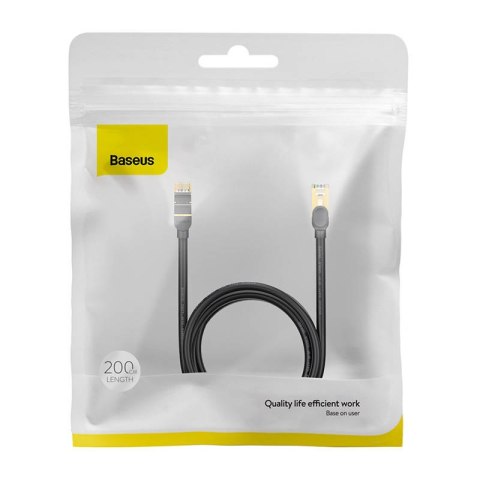 Kabel sieciowy Baseus Ethernet RJ45, 10Gbps, 2m (czarny) Kabel sieciowy Baseus Ethernet RJ45, 10Gbps, 2m (czarny)
