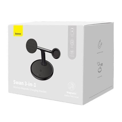 Ładowarka Indukcyjna Baseus Stojak 3w1 15W MagSafe ( czarna )