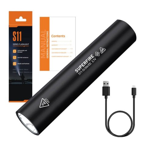 Latarka Superfire S11-D, 135lm, USB Latarka Superfire S11-D, 135lm, USB