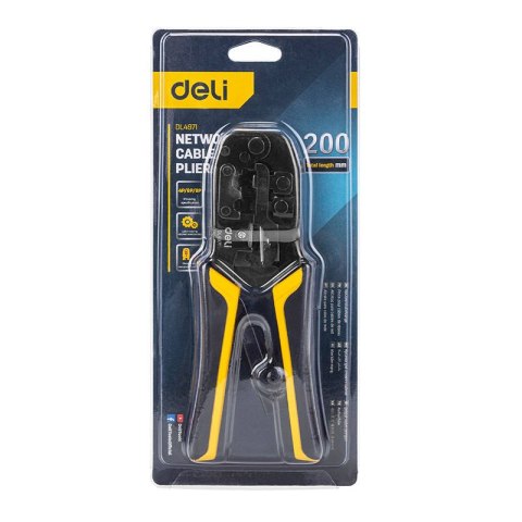 Szczypce do zaciskania konektorów Ethernet Deli Tools EDL4971, 4/6/8P, RJ45/RJ14/RJ12/RJ9 Szczypce do zaciskania konektorów Ethernet Deli Tools EDL4971, 4/6/8P, RJ45/RJ14/RJ12/RJ9