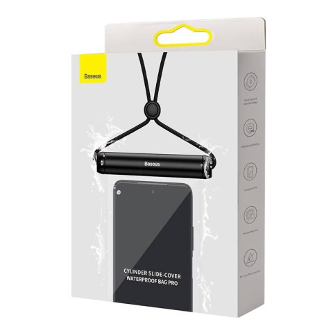 Uniwersalne etui wodoodporne Baseus Cylinder do smartfonów (czarne) Uniwersalne etui wodoodporne Baseus Cylinder do smartfonów (czarne)