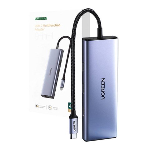 Adapter UGREEN Revodok 9w1 CM490 Hub USB-C, 2x USB-A 3.0, USB-A 2.0, 2x HDMI 4K/60Hz, SD/TF, RJ45 (gwiezda szarość) Adapter UGREEN Revodok 9w1 CM490 Hub USB-C, 2x USB-A 3.0, USB-A 2.0, 2x HDMI 4K/60Hz, SD/TF, RJ45 (gwiezda szarość)