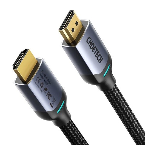 Kabel 8K HDMI do HDMI Choetech XHH01, 2m (czarny) Kabel 8K HDMI do HDMI Choetech XHH01, 2m (czarny)