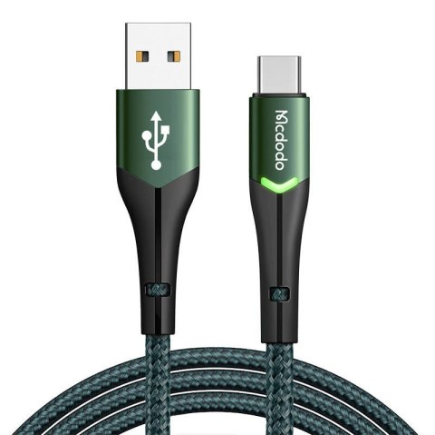 Kabel USB do USB-C Mcdodo Magnificence CA-7961 LED, 1m (zielony) Kabel USB do USB-C Mcdodo Magnificence CA-7961 LED, 1m (zielony)