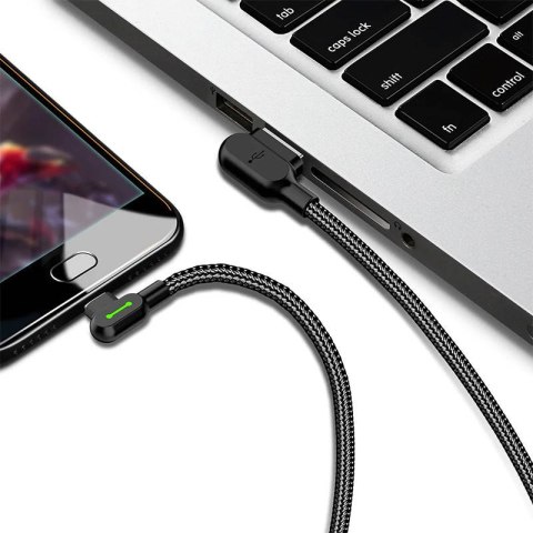 Kabel USB do USB-C kątowy Mcdodo CA-5281 LED, 1.2m (czarny) Kabel USB do USB-C kątowy Mcdodo CA-5281 LED, 1.2m (czarny)