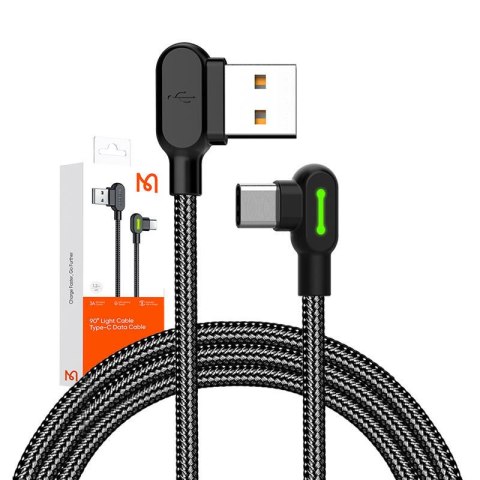 Kabel USB do USB-C kątowy Mcdodo CA-5281 LED, 1.2m (czarny) Kabel USB do USB-C kątowy Mcdodo CA-5281 LED, 1.2m (czarny)