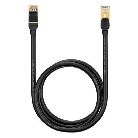 Kabel sieciowy Baseus Ethernet RJ45, 10Gbps, 1.5m (czarny) Kabel sieciowy Baseus Ethernet RJ45, 10Gbps, 1.5m (czarny)