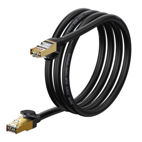 Kabel sieciowy Baseus Ethernet RJ45, 10Gbps, 1.5m (czarny) Kabel sieciowy Baseus Ethernet RJ45, 10Gbps, 1.5m (czarny)