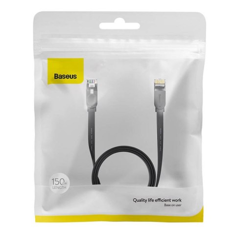 Kabel sieciowy Baseus Ethernet RJ45, 1Gbps, 1.5m (czarny) Kabel sieciowy Baseus Ethernet RJ45, 1Gbps, 1.5m (czarny)