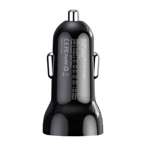 Ładowarka samochodowa Choetech TC0008 40W 2x USB-C Ładowarka samochodowa Choetech TC0008 40W 2x USB-C