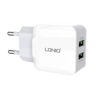 Ładowarka sieciowa LDNIO A2202, 2x USB, 12W (biała)