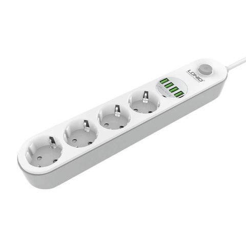 Listwa zasilająca z 4 gniazdami AC, 4x USB, LDNIO SE4432, 2m (biała) Listwa zasilająca z 4 gniazdami AC, 4x USB, LDNIO SE4432, 2m (biała)