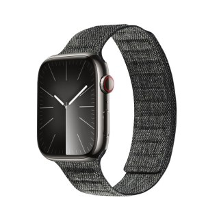 Crong Melange - Pasek magnetyczny do Apple Watch 42/44/45/46/49 mm (czarny melanż)