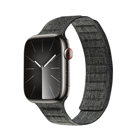 Crong Melange - Pasek magnetyczny do Apple Watch 42/44/45/46/49 mm (czarny melanż)