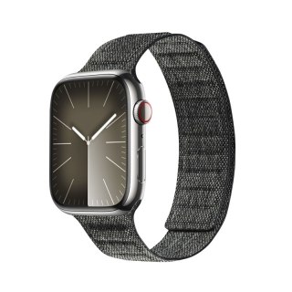 Crong Melange - Pasek magnetyczny do Apple Watch 42/44/45/46/49 mm (czarny melanż)