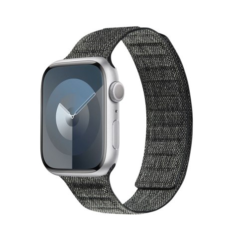 Crong Melange - Pasek magnetyczny do Apple Watch 42/44/45/46/49 mm (czarny melanż)