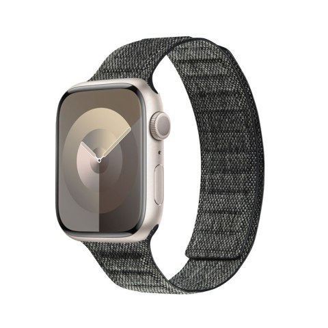 Crong Melange - Pasek magnetyczny do Apple Watch 42/44/45/46/49 mm (czarny melanż)