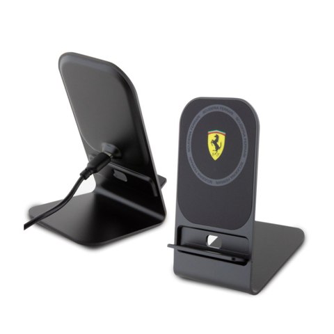 Ferrari MagSafe Desk Charger with Stand - Ładowarka indukcyjna MagSafe 15W na biurko (czarny) Ferrari MagSafe Desk Charger with Stand - Ładowarka indukcyjna MagSafe 15W na biurko (czarny)