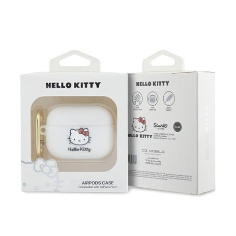 Hello Kitty Silicone 3D Kitty Head - Etui AirPods Pro 2 (biały) Hello Kitty Silicone 3D Kitty Head - Etui AirPods Pro 2 (biały)