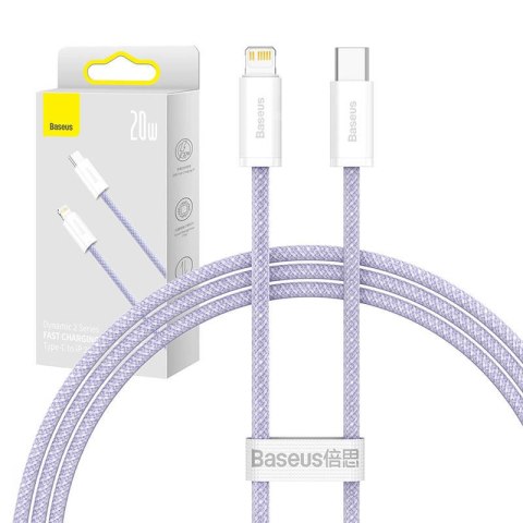 Kabel USB-C do Lightning Baseus Dynamic 2, 20W, 1m (fioletowy) Kabel USB-C do Lightning Baseus Dynamic 2, 20W, 1m (fioletowy)