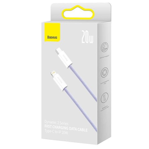 Kabel USB-C do Lightning Baseus Dynamic 2, 20W, 1m (fioletowy) Kabel USB-C do Lightning Baseus Dynamic 2, 20W, 1m (fioletowy)