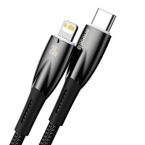 Kabel USB-C do Lightning Baseus Glimmer, 20W, 1m (czarny) Kabel USB-C do Lightning Baseus Glimmer, 20W, 1m (czarny)