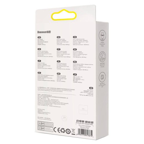 Kabel USB-C do Lightning Baseus Glimmer, 20W, 2m (czarny) Kabel USB-C do Lightning Baseus Glimmer, 20W, 2m (czarny)